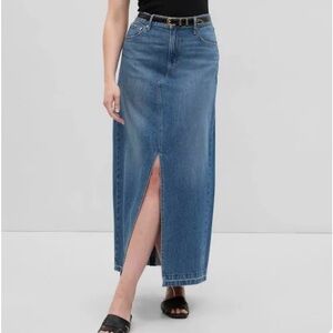 Gap Denim Maxi Skirt with Front Slit Size 29/8